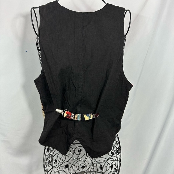 Vintage Desert West by sherry holt western cowboy printed vest size L - Picture 7 of 7